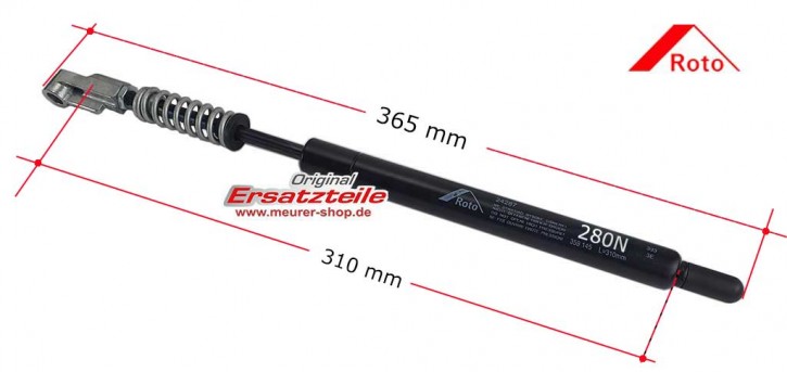 Gasdruckfeder mit 280 N, für Roto Dachfenster 735 & R7 K/H