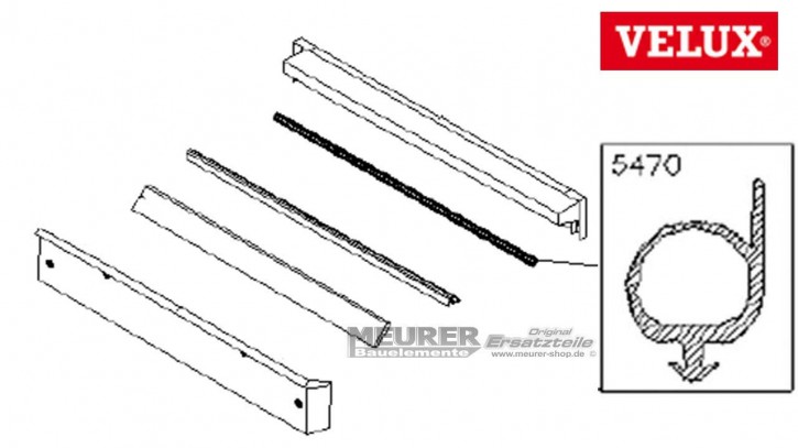 Velux 5470 Markisenkasten Dichtung GPU/GPL