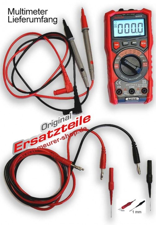 Digital Multimeter-Set, Voltmeter, Ohmmeter