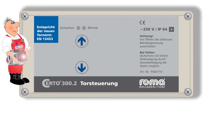 Roma Certo 300.2 und Certo 300.3 Rolltor Steuerung