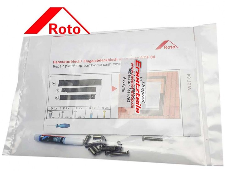 Roto Reparatur-Set Flügelabdeckblech oben