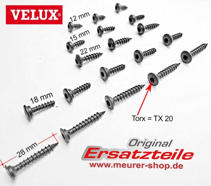 Schraubenbeutel Velux Rollladen f808-f633-f630-f619-f620-f618