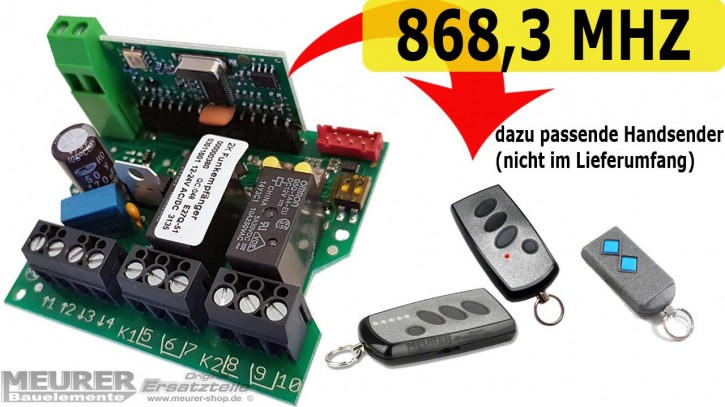 Universal Mini-Empfänger Dickert E27Q 2-Kanal 230V / 12-24Volt 868,3 MHz