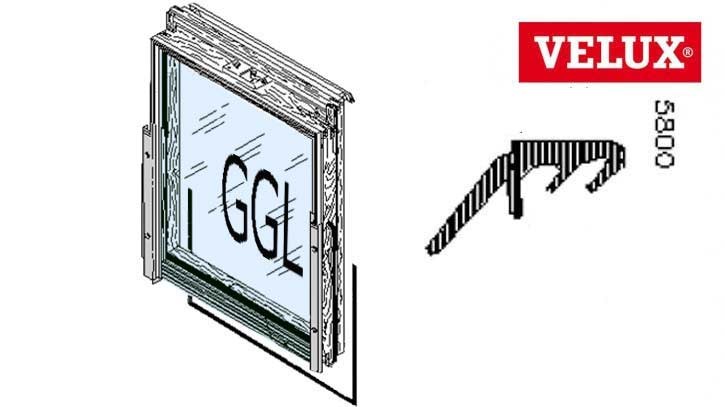 Velux Anschlagdichtung unten für Fensterflügel GGL bis Bj. 2000