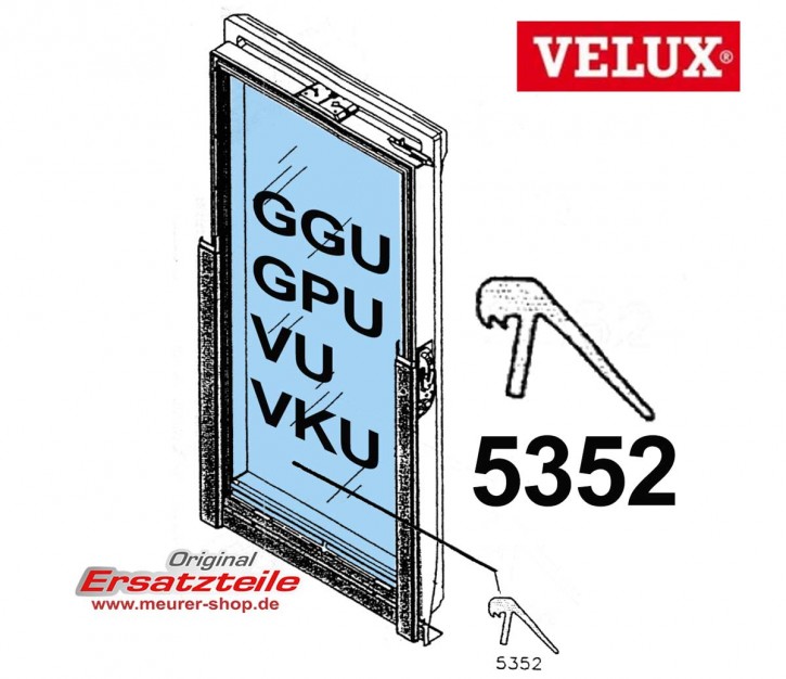 Velux Draindichtung Flügel unten 5352 Kunstoff Dachfenster GGU/GPU/VU/VKU