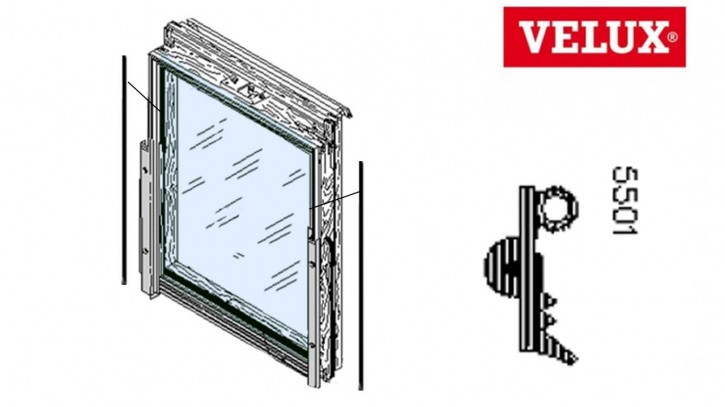 Velux Scheibenauflage Dichtung 5501 seitlich