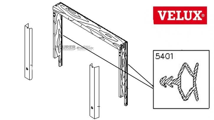 5201 Velux Blendrahmen Falz Dichtung für Kunststoff Dachfenster