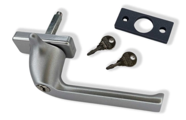 Fenster Griff Alufarben GPL Sicherheitsverschluss absperrbar