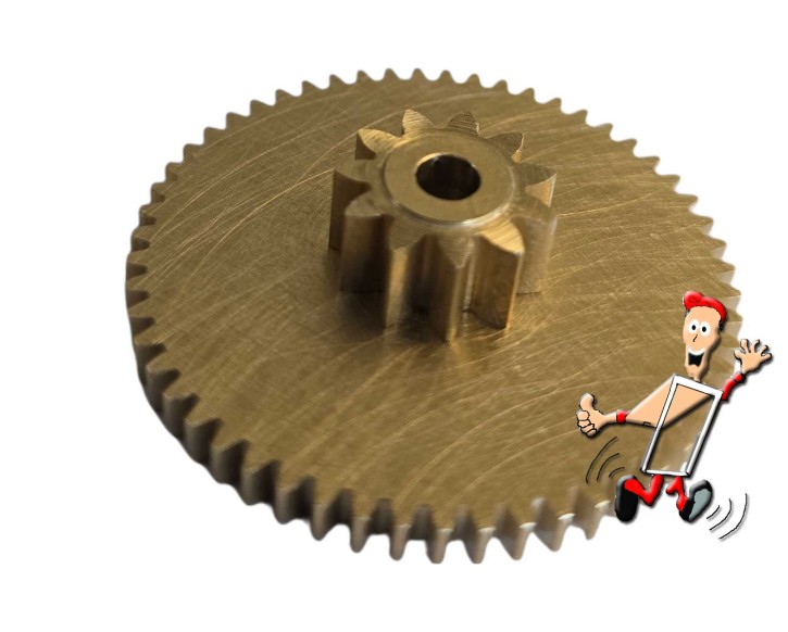 Zahnrad Ritzel aus Messing, Ersatz ZEL MA25 / MA35  für Roto 847 / 647 Tronic Motor