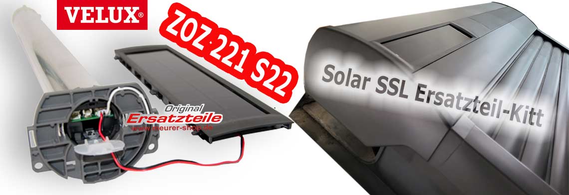 Velux SSL Solar Rollladen Ersatzteil-Kitt Motor mit Solarpanel Modul zoz 22s s21