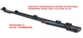 Gleitschiene Links für Roto Dachfenster 84x K/H