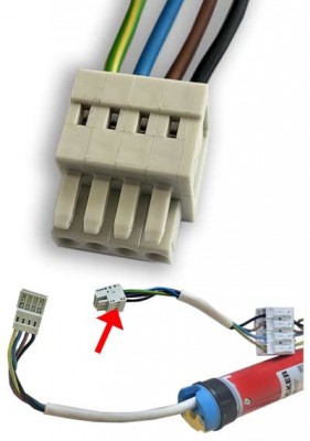Adapter Kupplung, Stecker für ZRO elektr. Rollladen Antrieb Motor