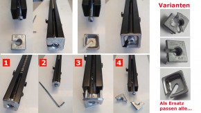 Federlager Alu-Druckguss, Orig. Ersatzteile f. Roto Ausstellarm NEU aus Metall