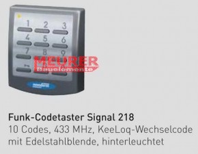 10-Kanal Funk Codetaster Novoferm Signal 218
