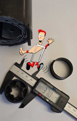 Mitnehmer für alten Roto ZRO RT2 Rollladen 37 mm verschraubt