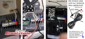Stabantenne zur Funk Reichweiten Verlängerung Novoferm Antriebe mit 433 MHz