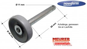 Laufrolle mit langer Achse rechts/links