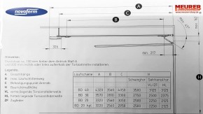 Schiene ZS 20 für Novoferm NovoMatic Garagentor Antrieb