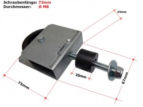 Umlenkrolle -(Konsole) für Rollenkette, NovoMatic 403/553/803 Novoferm Siebau