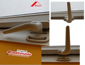 Roto Dachfenster Griff 43x/73x Holz / Kunststoff, Weiß