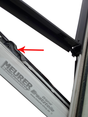 Gleiterführung Links für Roto 73/R7 Kunststoff Dachfenster