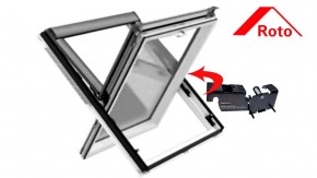 Klapp-Schwinglager Links für Roto 84x Kunststoff Dachfenster