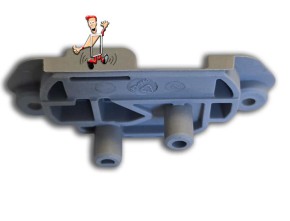 Schließgegenstück 3161, verschraubtes Kunststoffteil unten für Bedienungsgriff Velux GPL/GPU