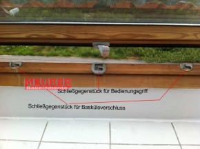 Schließgegenstück für Basküleverschluss Velux GPL seitlich