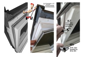 Velux Falz Dichtung GGU Kunststoff Dachfenster ab Bj. 2000 Ecken geschweißt